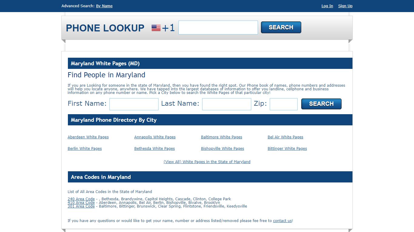 Maryland White Pages - MD Phone Directory Lookup